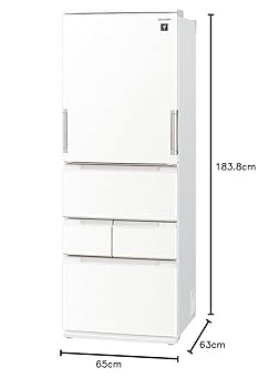 2022年製 SHARP 冷蔵庫 457L SJ-MW46J-W シャープ 457L 冷蔵庫 SJ-MW46J-W ラクティックホワイト